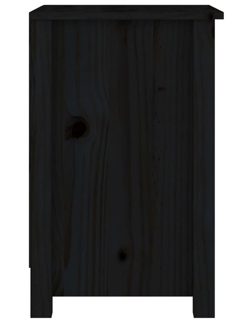 Încărcați imaginea în vizualizatorul Galerie, Noptiere, 2 buc., negru, 40x35x55 cm, lemn masiv de pin - Lando
