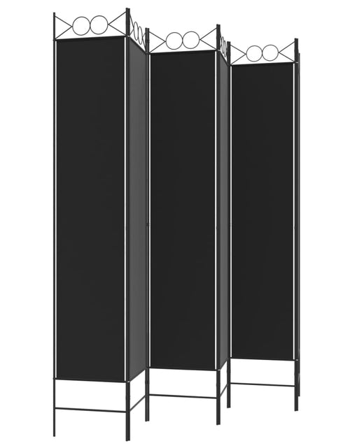 Загрузите изображение в средство просмотра галереи, Paravan de cameră cu 6 panouri, negru, 240x220 cm, textil - Lando
