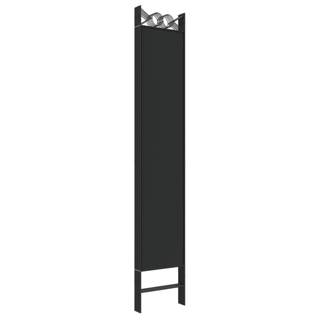 Paravan de cameră cu 6 panouri, negru, 240x220 cm, textil - Lando