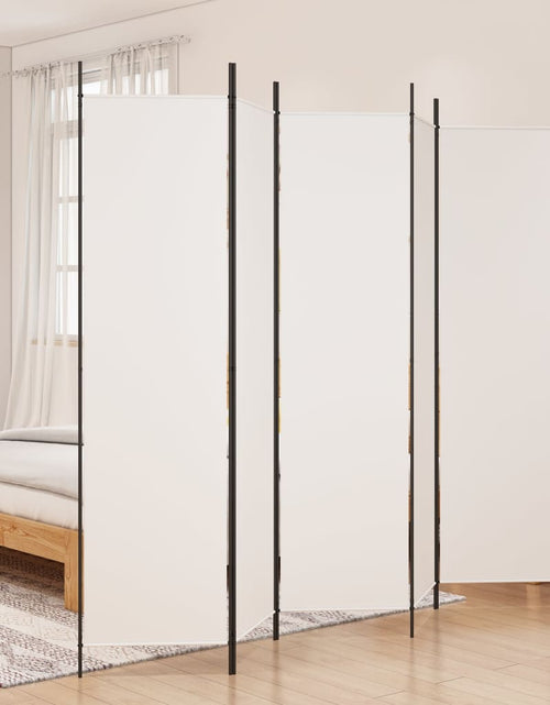 Încărcați imaginea în vizualizatorul Galerie, Paravan de cameră cu 6 panouri, alb, 300x200 cm, textil - Lando
