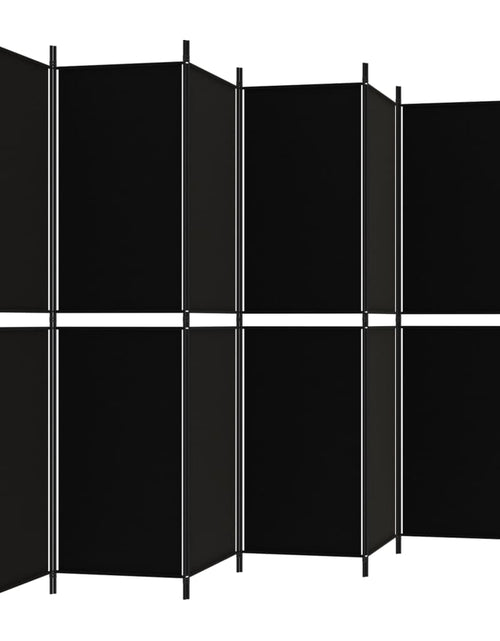 Загрузите изображение в средство просмотра галереи, Paravan de cameră cu 6 panouri, negru, 300x200 cm, textil - Lando
