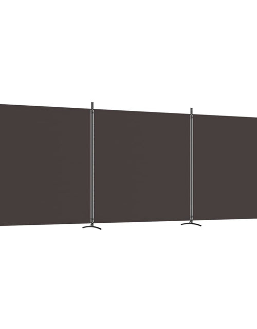 Загрузите изображение в средство просмотра галереи, Paravan de cameră cu 3 panouri, maro, 525x180 cm, textil - Lando
