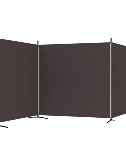 Încărcați imaginea în vizualizatorul Galerie, Paravan de cameră cu 3 panouri, maro, 525x180 cm, textil - Lando
