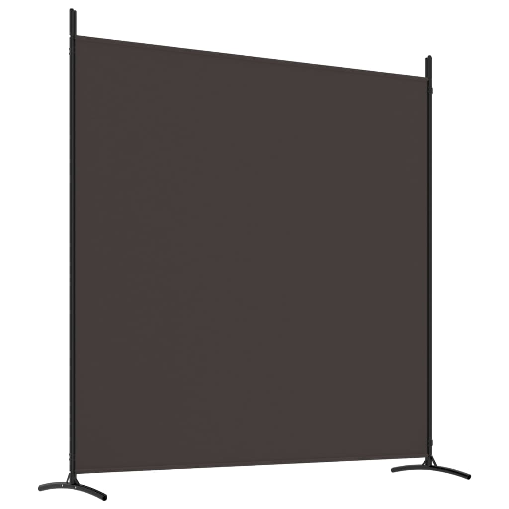 Paravan de cameră cu 3 panouri, maro, 525x180 cm, textil - Lando
