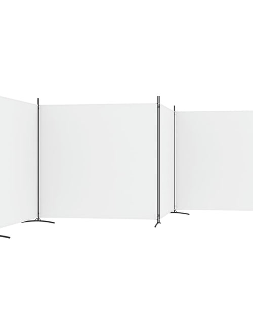 Încărcați imaginea în vizualizatorul Galerie, Paravan de cameră cu 4 panouri, alb, 698x180 cm, textil - Lando
