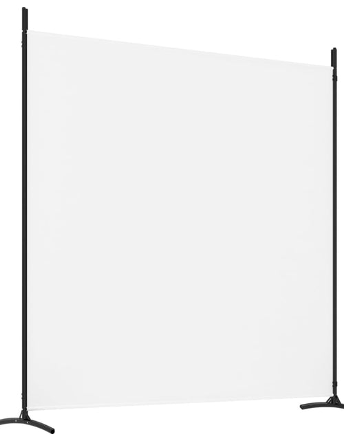 Încărcați imaginea în vizualizatorul Galerie, Paravan de cameră cu 4 panouri, alb, 698x180 cm, textil - Lando
