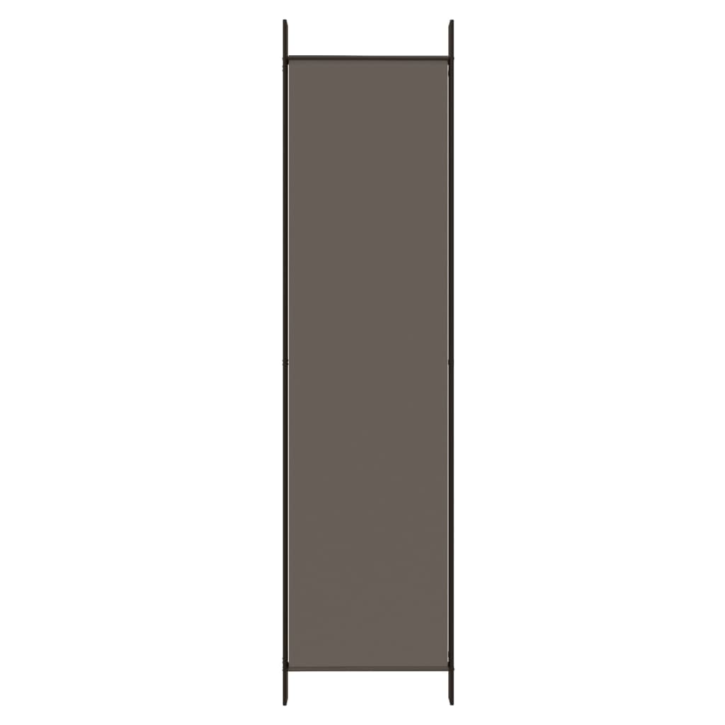 Paravan de cameră cu 4 panouri, antracit, 698x180 cm, textil - Lando