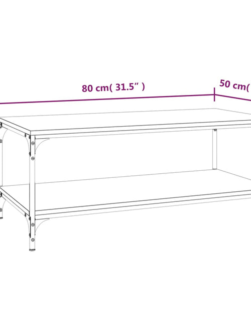 Загрузите изображение в средство просмотра галереи, Măsuță de cafea, stejar sonoma, 80x50x40 cm, lemn prelucrat Lando - Lando
