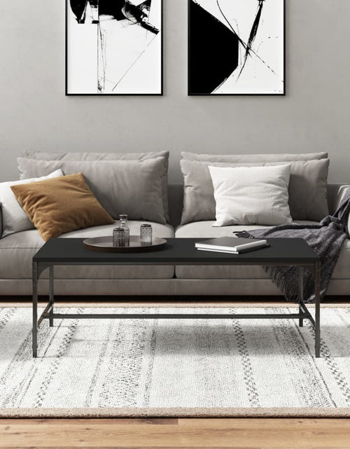 Încărcați imaginea în vizualizatorul Galerie, Măsuță de cafea, negru, 80x50x35 cm, lemn prelucrat Lando - Lando
