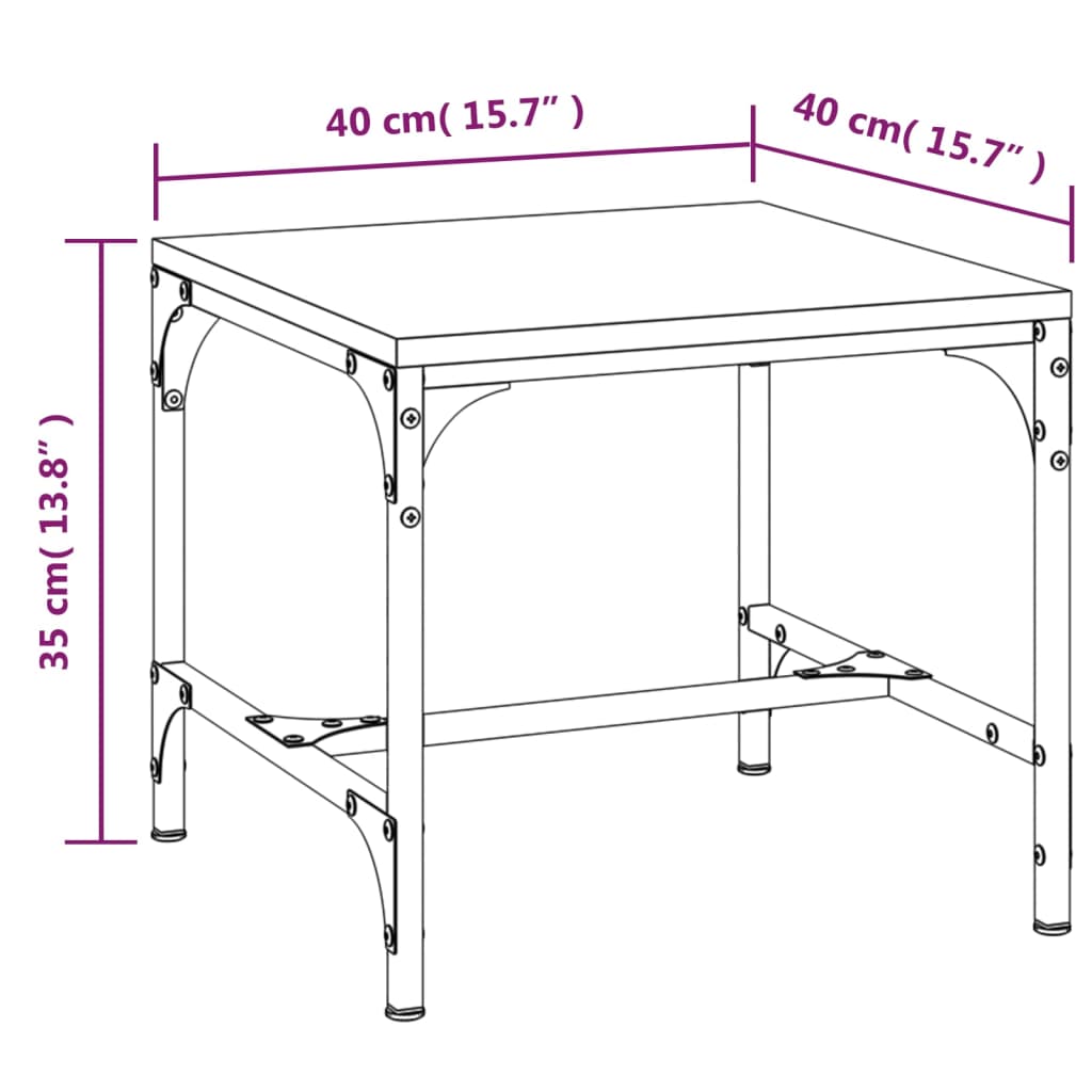 Mese laterale 2 buc. stejar sonoma 40x40x35 cm lemn prelucrat Lando - Lando