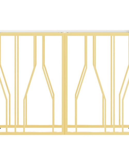 Загрузите изображение в средство просмотра галереи, Masă consolă, 110x30x70 cm, oțel inoxidabil și sticlă Lando - Lando

