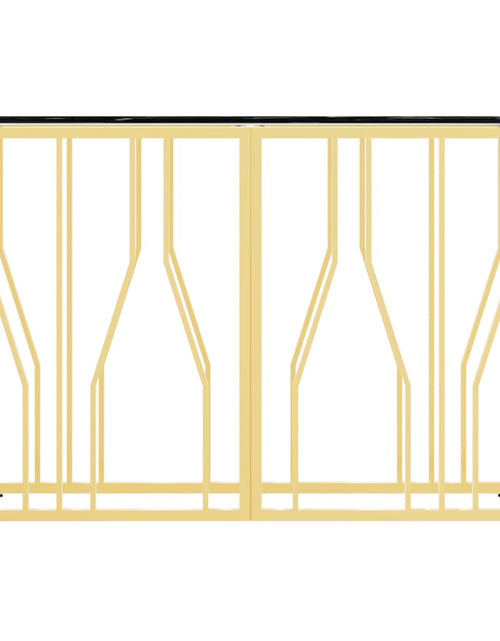 Încărcați imaginea în vizualizatorul Galerie, Masă consolă, auriu, 110x30x70 cm, oțel inoxidabil și sticlă Lando - Lando
