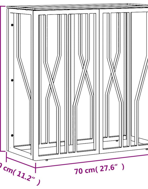 Încărcați imaginea în vizualizatorul Galerie, Masă consolă, auriu, 70x30x70 cm, oțel inoxidabil și sticlă Lando - Lando
