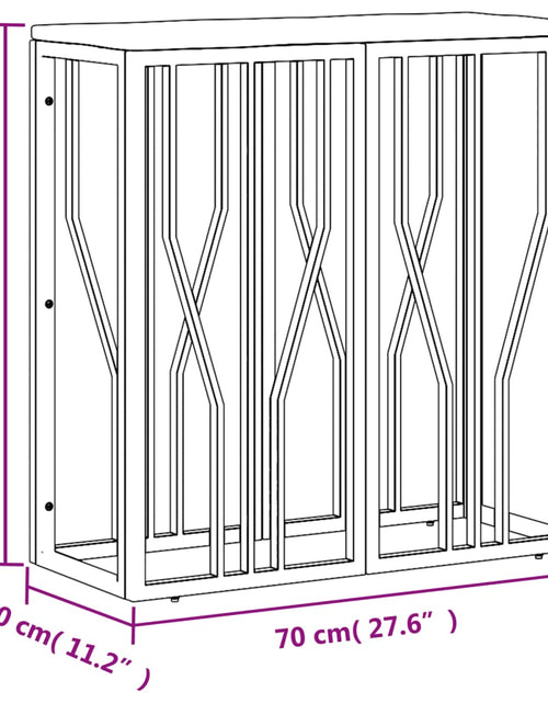 Загрузите изображение в средство просмотра галереи, Măsuță consolă, argintiu, oțel inoxidabil/lemn masiv reciclat Lando - Lando
