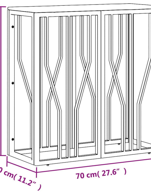 Загрузите изображение в средство просмотра галереи, Măsuță consolă, argintiu, oțel inoxidabil/lemn masiv reciclat Lando - Lando

