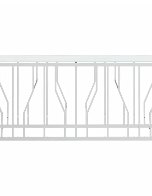Загрузите изображение в средство просмотра галереи, Masă de cafea, argintiu, 110x45x45 cm, oțel inoxidabil/sticlă Lando - Lando

