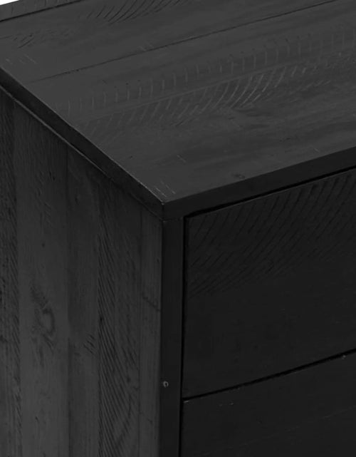 Încărcați imaginea în vizualizatorul Galerie, Servantă, negru, 110x35x70 cm, lemn masiv de pin reciclat Lando - Lando
