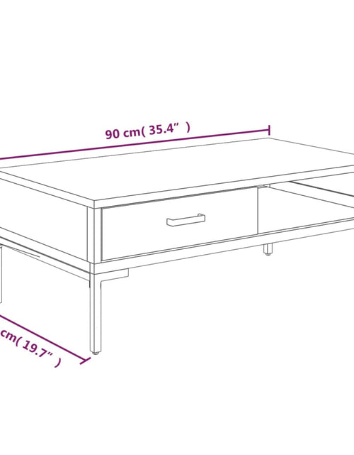 Загрузите изображение в средство просмотра галереи, Măsuță de cafea, 90x50x35 cm, lemn masiv de pin reciclat Lando - Lando
