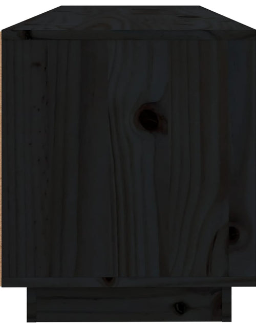 Загрузите изображение в средство просмотра галереи, Comodă TV, negru, 100x34x40 cm, lemn masiv de pin Lando - Lando
