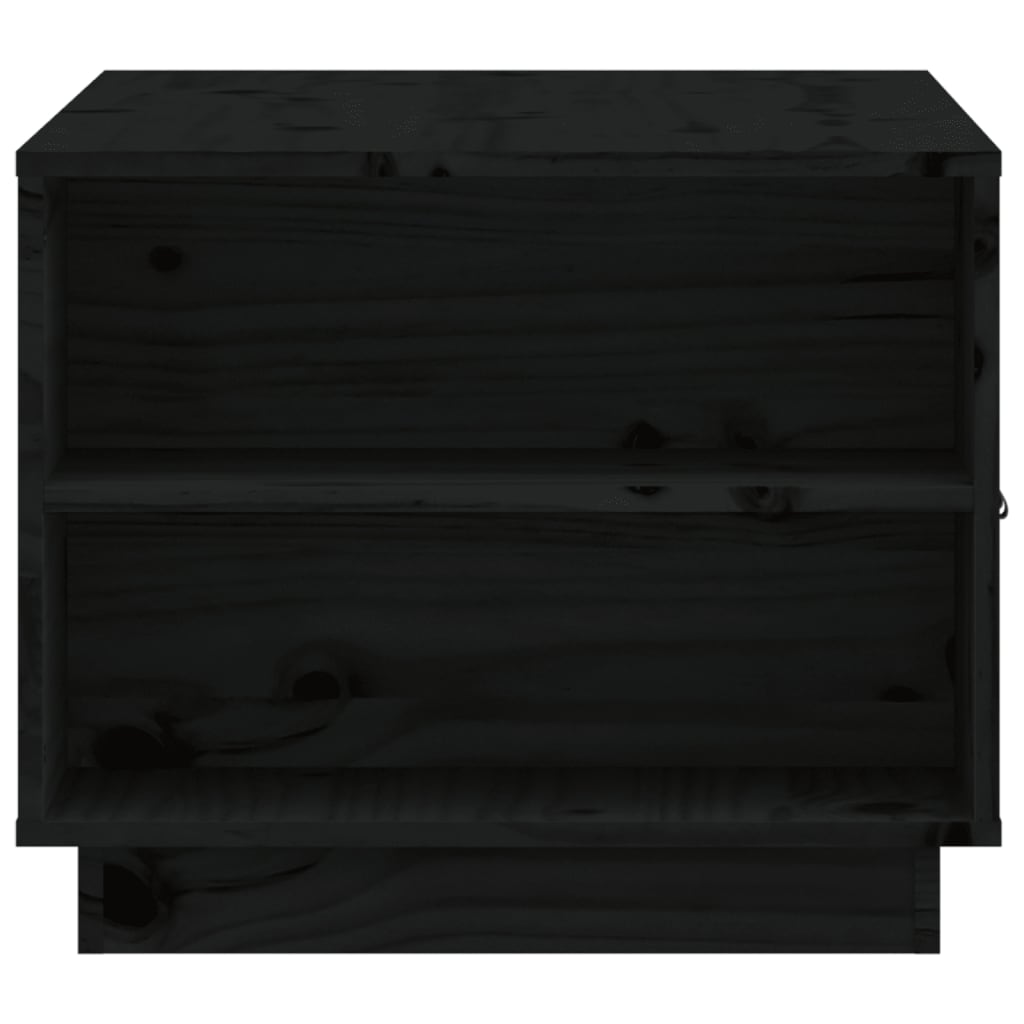Măsuță de cafea, negru, 100x50x41 cm, lemn masiv de pin Lando - Lando