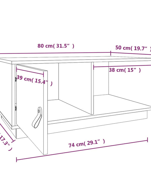 Загрузите изображение в средство просмотра галереи, Măsuță de cafea, 80x50x35,5 cm, lemn masiv de pin Lando - Lando
