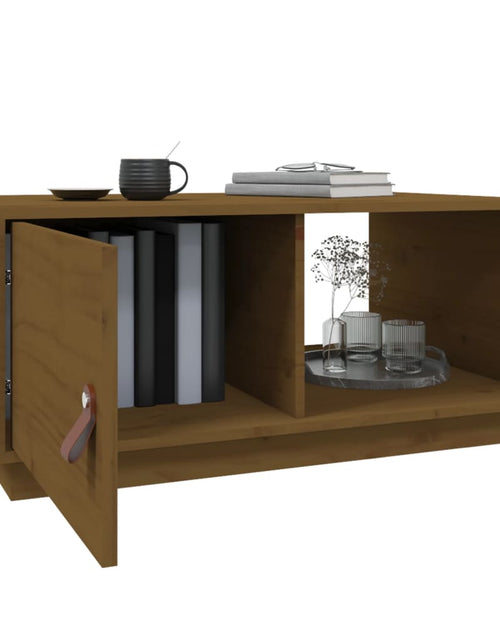 Încărcați imaginea în vizualizatorul Galerie, Măsuță de cafea, maro miere, 80x50x35,5 cm, lemn masiv de pin Lando - Lando

