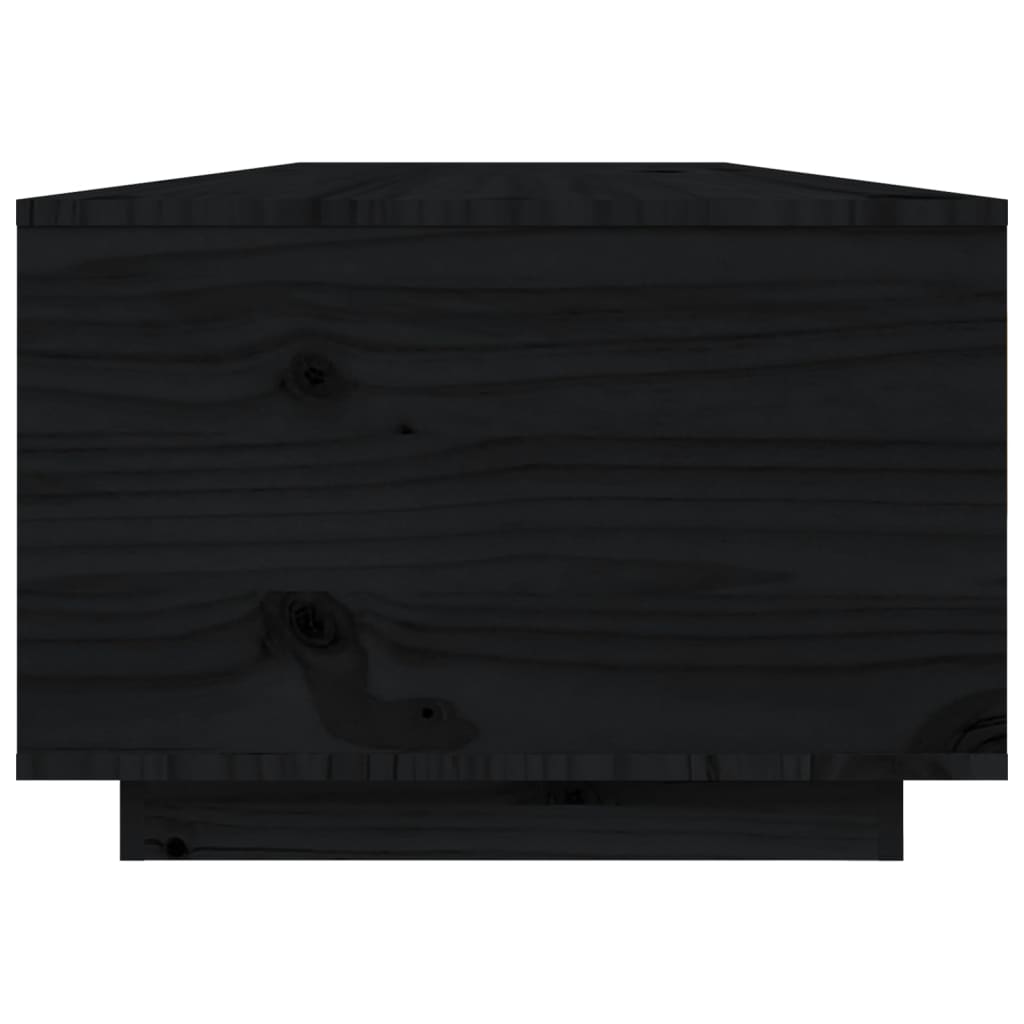 Măsuță de cafea, negru, 80x50x35 cm, lemn masiv de pin Lando - Lando