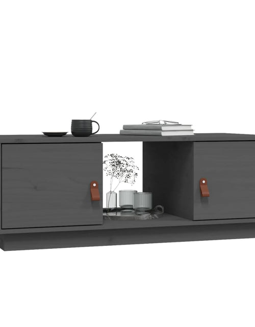 Загрузите изображение в средство просмотра галереи, Măsuță de cafea, gri, 100x50x35 cm, lemn masiv de pin Lando - Lando

