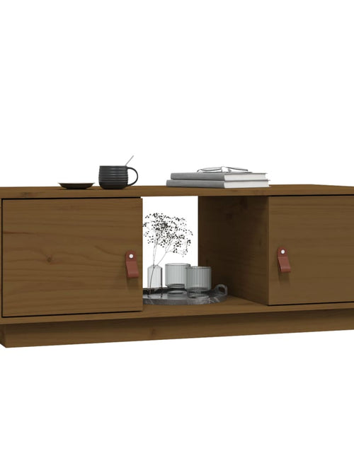 Încărcați imaginea în vizualizatorul Galerie, Măsuță de cafea, maro miere, 100x50x35 cm, lemn masiv de pin Lando - Lando
