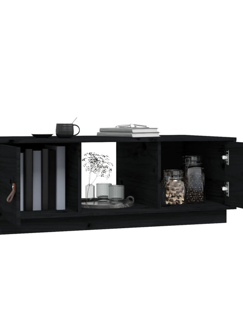 Încărcați imaginea în vizualizatorul Galerie, Măsuță de cafea, negru, 100x50x35 cm, lemn masiv de pin Lando - Lando
