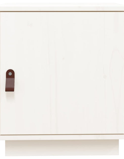 Încărcați imaginea în vizualizatorul Galerie, Noptiere, 2 buc., alb, 40x34x45 cm, lemn masiv de pin - Lando
