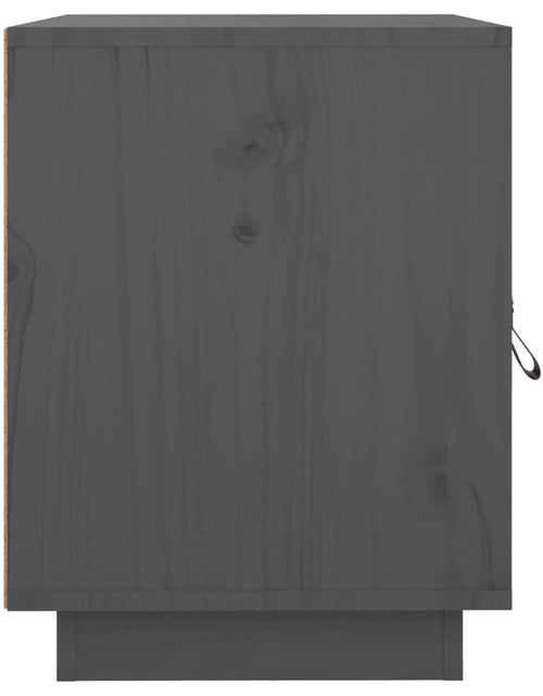Încărcați imaginea în vizualizatorul Galerie, Noptieră, gri, 40x34x45 cm, lemn masiv de pin - Lando
