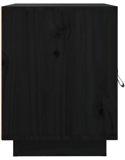 Încărcați imaginea în vizualizatorul Galerie, Noptiere, 2 buc., negru, 40x34x45 cm, lemn masiv de pin - Lando
