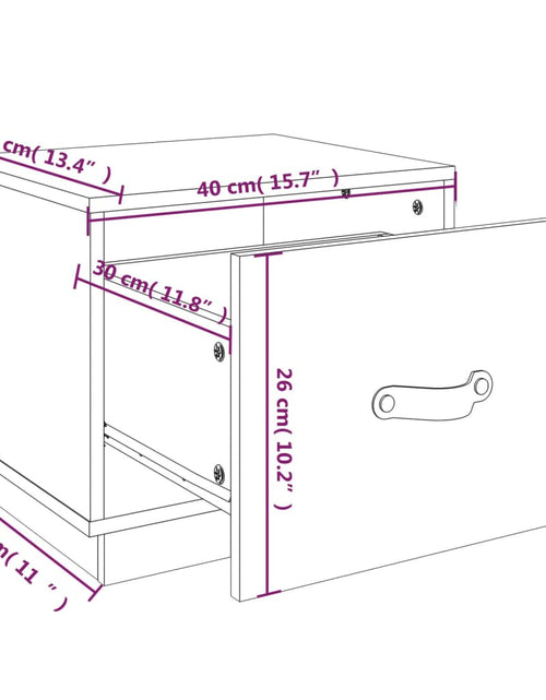 Încărcați imaginea în vizualizatorul Galerie, Noptieră, 40x34x35 cm, lemn masiv de pin
