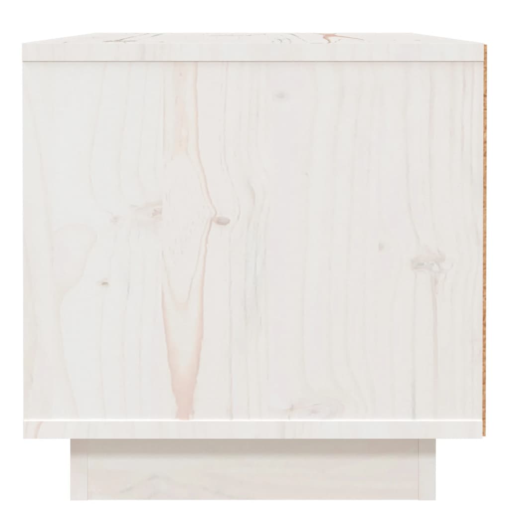 Noptieră, alb, 40x34x35 cm, lemn masiv de pin - Lando