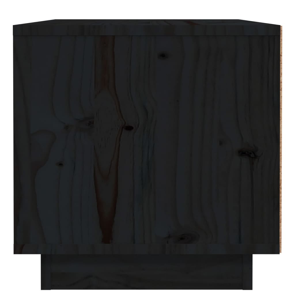 Noptieră, negru, 40x34x35 cm, lemn masiv de pin - Lando