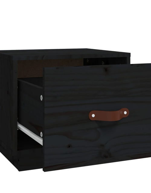 Încărcați imaginea în vizualizatorul Galerie, Noptiere, 2 buc., negru, 40x34x35 cm, lemn masiv de pin - Lando
