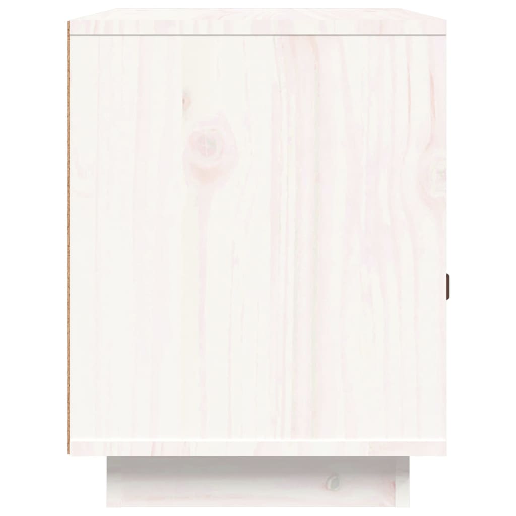 Noptieră, alb, 40x34x45 cm, lemn masiv de pin - Lando