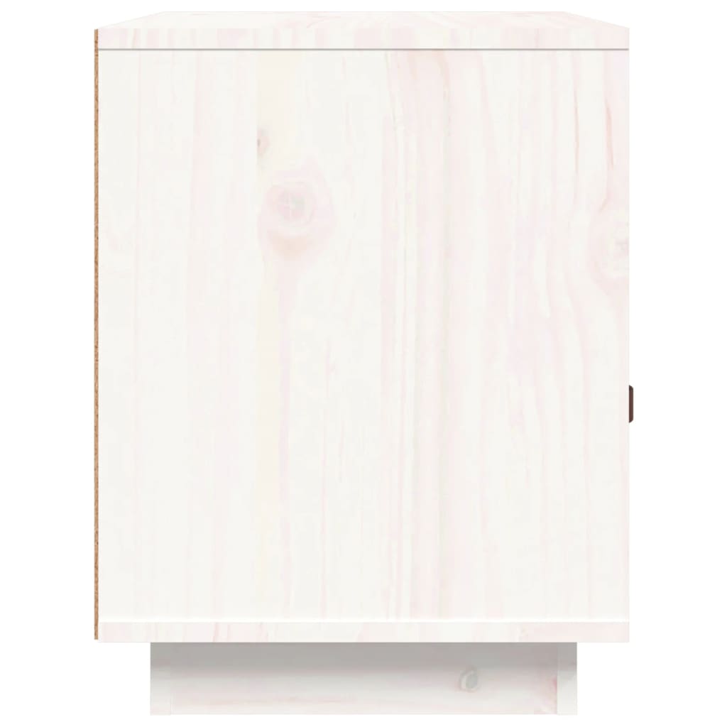 Noptiere, 2 buc., alb, 40x34x45 cm, lemn masiv de pin - Lando