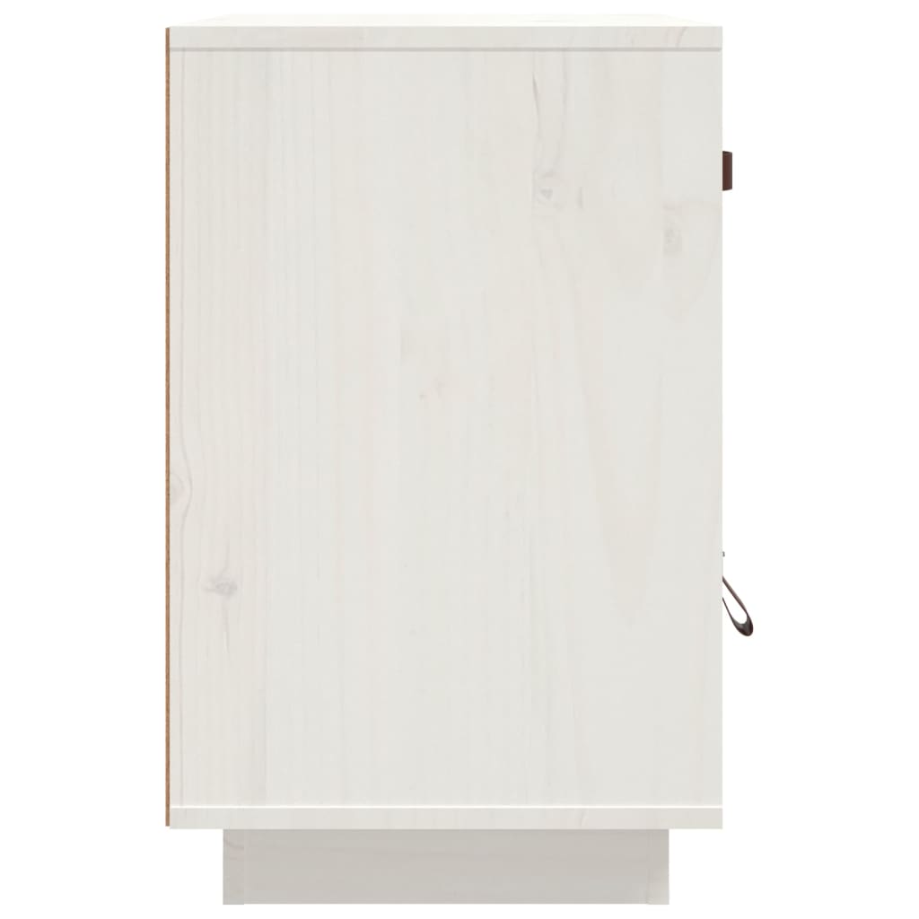 Noptiere, 2 buc., alb, 40x34x55 cm, lemn masiv de pin - Lando