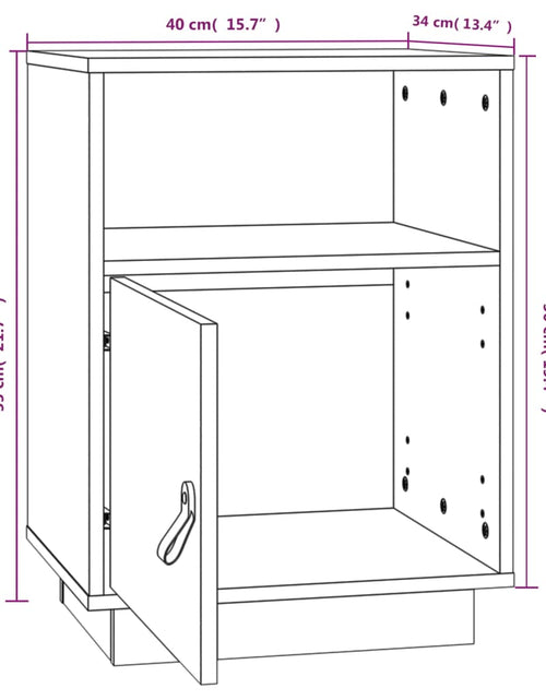 Загрузите изображение в средство просмотра галереи, Noptiere, 2 buc, 40x34x55 cm, lemn masiv de pin - Lando
