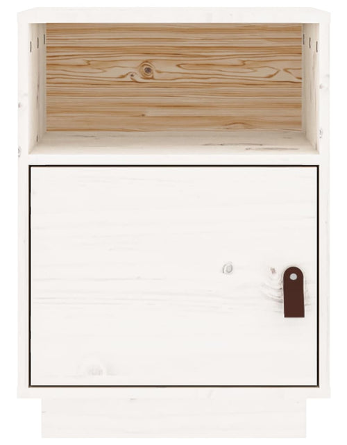 Загрузите изображение в средство просмотра галереи, Noptiere, 2 buc., alb, 40x34x55 cm, lemn masiv de pin - Lando
