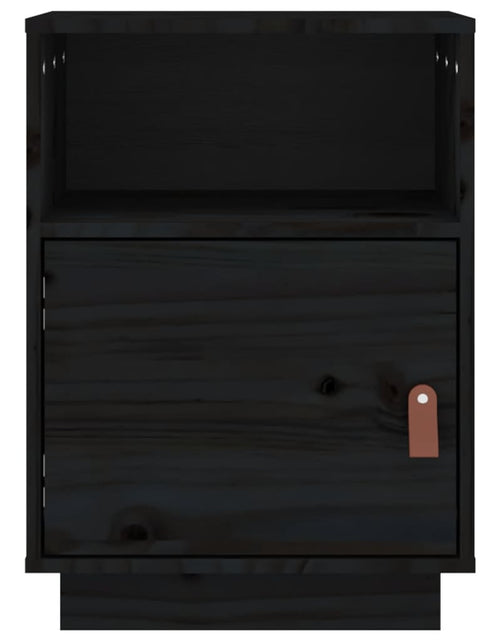 Încărcați imaginea în vizualizatorul Galerie, Noptiere, 2 buc., negru, 40x34x55 cm, lemn masiv de pin - Lando
