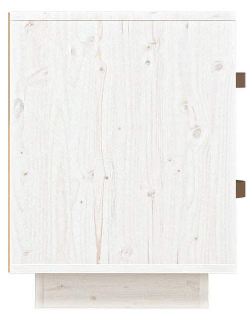 Încărcați imaginea în vizualizatorul Galerie, Noptieră, alb, 40x34x45 cm, lemn masiv de pin - Lando

