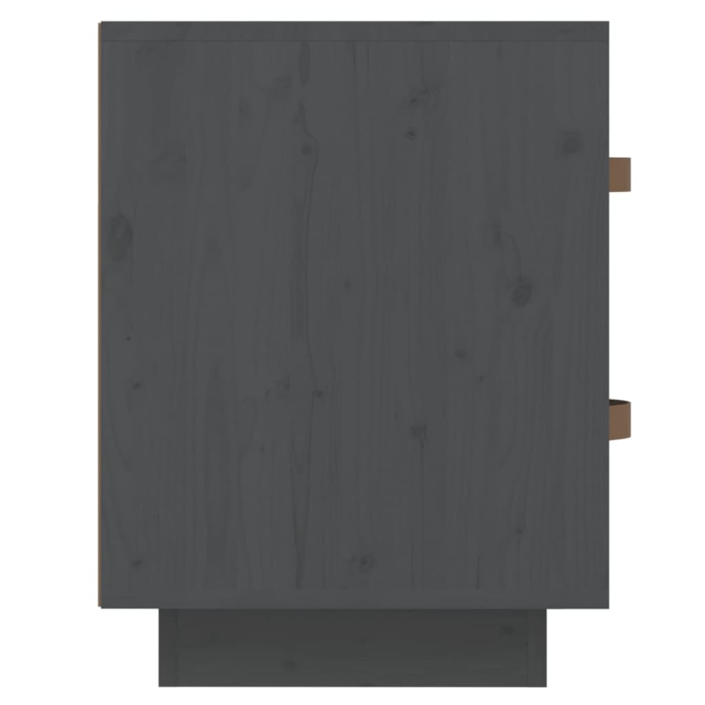 Noptiere, 2 buc., gri, 40x34x45 cm, lemn masiv de pin - Lando