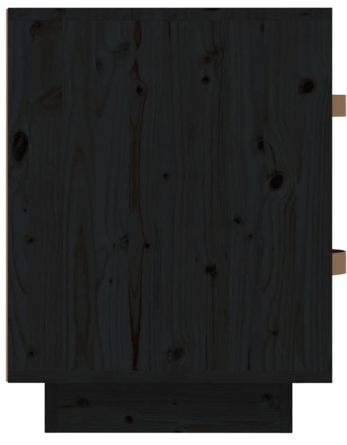 Încărcați imaginea în vizualizatorul Galerie, Noptiere, 2 buc., negru, 40x34x45 cm, lemn masiv de pin - Lando
