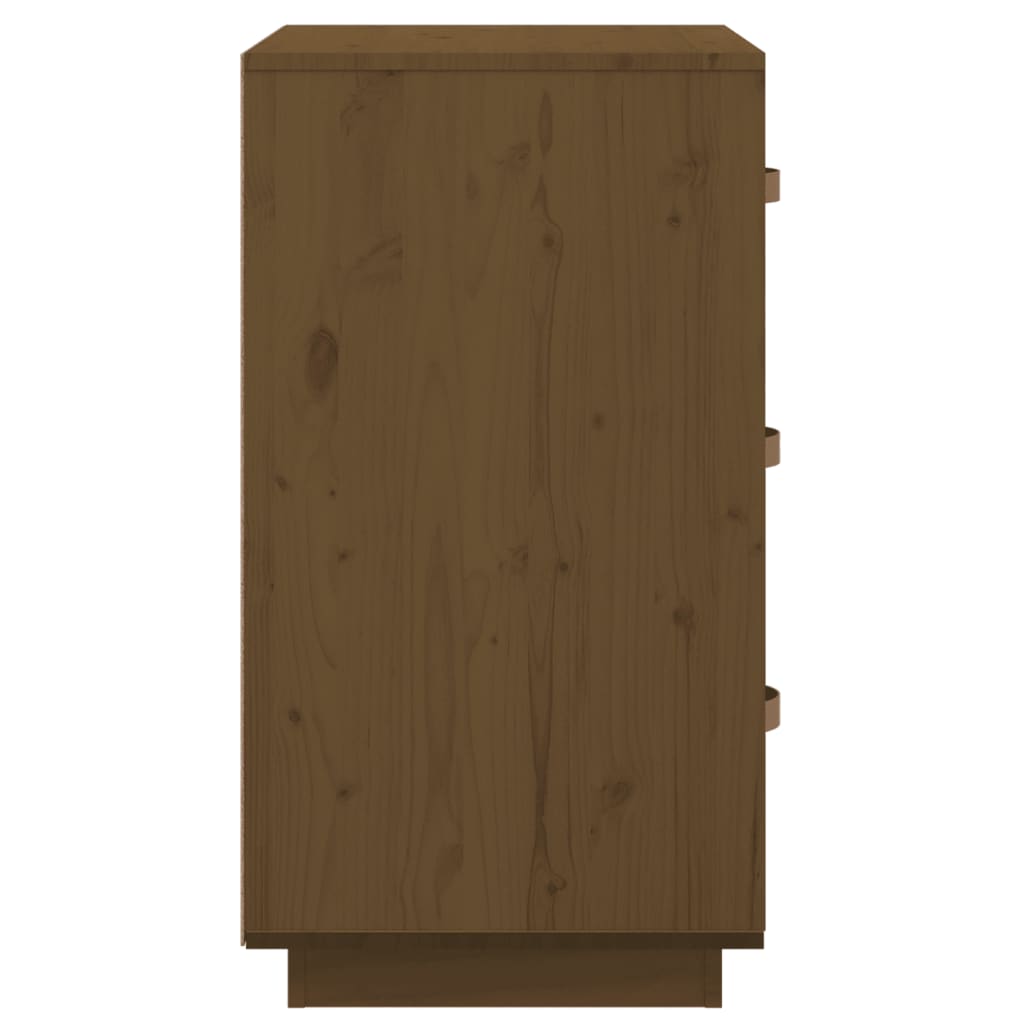 Noptiere, 2 buc., maro miere, 40x40x75 cm, lemn masiv de pin - Lando