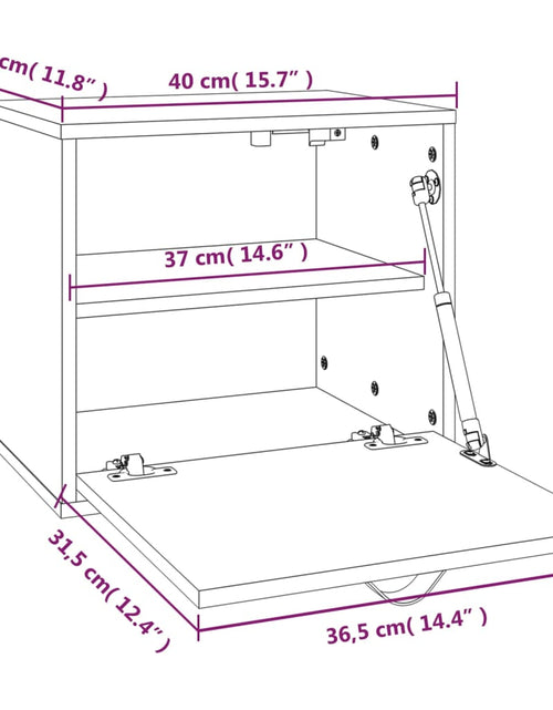 Загрузите изображение в средство просмотра галереи, Dulap de perete, gri, 40x30x35 cm, lemn masiv de pin Lando - Lando
