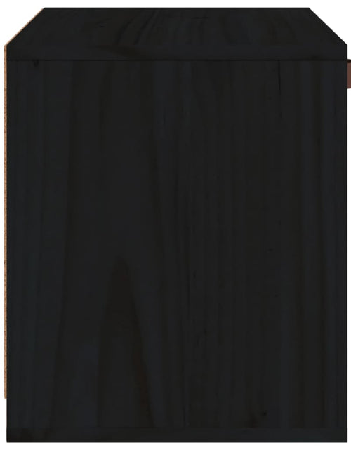 Încărcați imaginea în vizualizatorul Galerie, Dulap de perete, negru, 40x30x35 cm, lemn masiv de pin Lando - Lando
