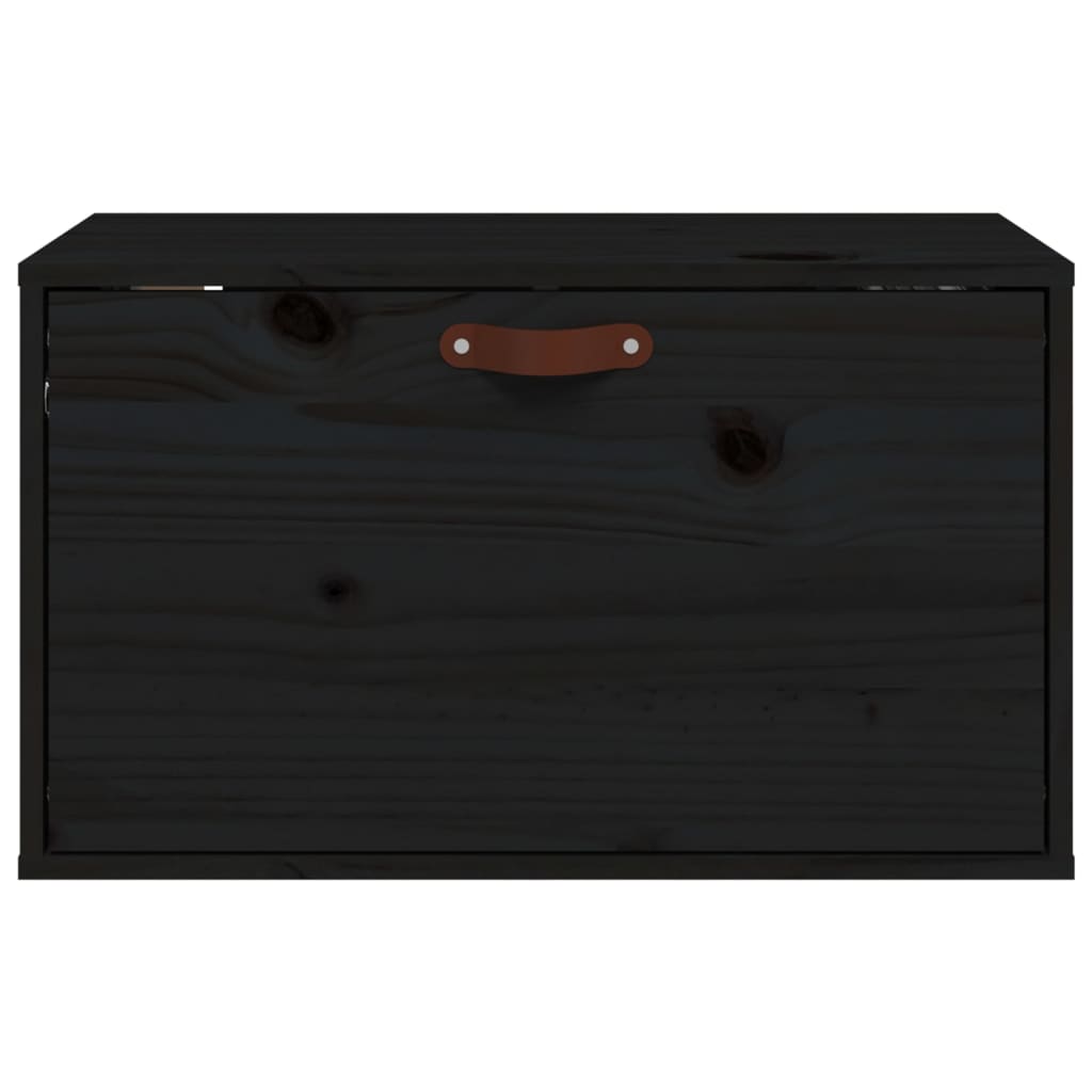 Dulap de perete, negru, 60x30x35 cm, lemn masiv de pin Lando - Lando